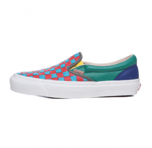 Vans Vault Buty OG Classic Slip-On LX (Woven Leather) 50th Checkered / Multicolor (VN000UDFILZ) - SS16